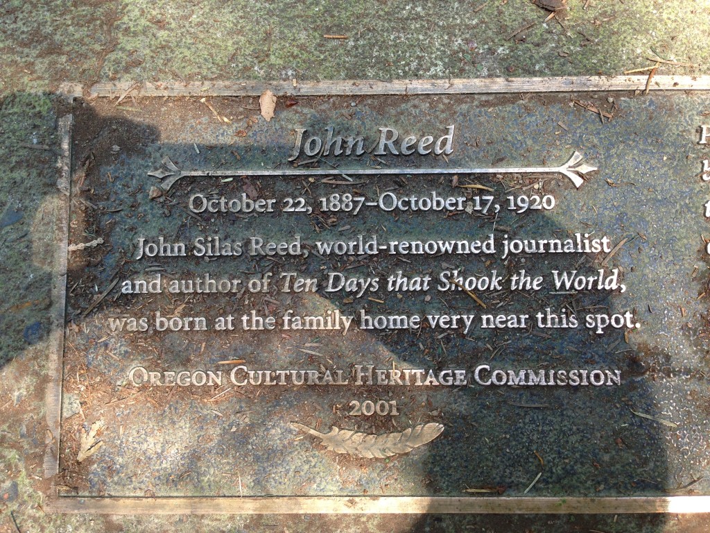 John Reed Bench plaque